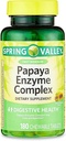 Papaya Enzyme Complejo Chewable Tablets Suplemento dietético, 180 Cuenta