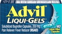 Alimentador de Dolor y Reductor de Dolor Advil Liqui-Gels, Dolor de Dolor de Dolor, Dolor Menstrual y Alivio de Dolor Conjunto - 40 cápsulas llenas de líquido