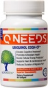 QNeeds® coqh-cf Ubiquinol 100 mg COQ10 Entrega mejorada clínicamente probada para la absorción máxima, apoyo mitocondrial mejorado, antioxidante para la salud cardíaca, 60 conde Softgels
