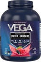 Vega Sport Vegan Protein Powder + Recuperación - 30g Proteína basada en plantas por Serving, Berry, 45 Servings, 5g BCAAs, Probióticos, NSF Certified, Para Shakes & Smoothies, 4.2lbs (Paquete May Vary)