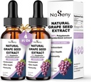 Grape Seed Extract Liquid Drops Standardized to 95% Polyphenols-300 mg Grape Seed Maximum Strength Standardized Tincture, High Absorption Liquid Vitis Vinifera Extract Drops -Non-GMO (2 Bottles)