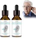 Tinnitus Relief for Ringing Ears, Zencortex Cortex Ear Drops, Zencortex for Tinnitus, Ayuda con Eardrum Health, promueve la Claridad Auditoria, Bottle durante 30 días (2 Pack)