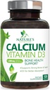 Suplemento de calcio 1200 mg - con vitamina D3 para la mejor absorción - Apoya la salud inmunitaria, los huesos y los dientes - Carbonato de calcio de la naturaleza + 1600 UI de D3 - Botellado en EE.UU. para hombres de mujeres - 120 Tabletas