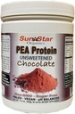 Pea Protein Powder - Unsweetened - Chocolate with Cocoa Powder & Vanilla Bean - Soy Free, Non-GMO 17.6 oz