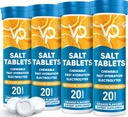 Venture Pal Chewable Electrolyte Tablets, 80 Cuenta Fast-Dissolve Sugar-Free Stick Salt Tablets - Variety Pack for Rapid Hydration, Outdoor Running, Hiking, Sports ← Keto & Vegan Friendly ← 4 Pack