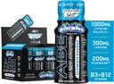 All Black Everything Energy Shots ← 12 Pack ← 300mg Caffeine ← Blue Razz Silencio Zero Sugar Silencio Energy Focus Suplemento Silencio Nootropic Blend for Gym or Work