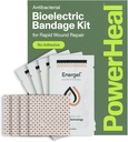 Kit de Bandage Bioeléctrico PowerHeal para Cuidados de Heridos – Single Layer No Adhesive Incluye Wound Hydrogel, Puede Cortar a Fit – para Cortes, Abrasiones, Blisters, Burns – 4-Pack, 2” x 2”