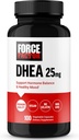 FORCE FACTOR DHEA 25mg, DHEA Supplement for Women and Men to Support Hormone Balance and Healthy Mood, Premium Quality, Vegan Friendly, Non-GMO, 100 Vegetable Capsules