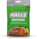 Halls Defensa Vitamina C gotas Azúcar Citrus surtidos - 25 ct, Pack de 4