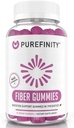 PUREFINITY Fiber Gummies for Adults with Inulin FOS from Chicory Root, Sugar Free Prebiotic Supplement for Daily Digestion & Constipation Support – Non-GMO, Vegan, 60 Count
