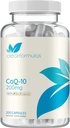 CoQ10 200mg con BioPerine - Ausorción Mejorada Coenzima Q10 200mg Potente Antioxidante para Energía y Envejecimiento del Corazón - Alta Estabilidad CoQ10 Ubiquinone Caps - Hecho en un laboratorio de EE.UU. cGMP (200 Servings)