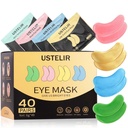 Bajo Patches de ojos, 40 pares Máscara de ojos para Círculos Oscuros, Ojos Puffy, Bolsas de Undereye, Arrugas, Patches de máscara de ojos con oro 24K, ácido hialurónico,Rose &amp; Aloe Vera, Cuidado de piel para hombres y mujeres regalo