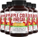 Cápsulas de vinagre de manzana con jengibre, Papaya &amp; Chamomile  vírgenes 1390mg Silenciosos Digestión, Inmunidad viv Como con Madre Silencio No-OMG &amp; 100% Natural tención 450 Capsules