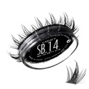Lashify Star Burst 14mm Gossamer DIY Eyelash Extensiones Rellenar, El Ultimate Multi-Length Layered Lash, Negro, Easy False Lashes