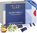 Sleep Well ⋅ Supports Jet Lag Relief for Travelers ⋅ Melatonin 1 mg, Passionflower Extract " Vitamins ← Natural Sleep Support for Travelers ← Fast-Acting ← 10 Sticks