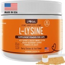 iHeartCats L-Lysine for Cats - Immune &amp; Respiratory Supplement for Cats - Cat Sneezing &amp; Runny Nose Relief - L-Lysine Powder with Cat Nip - Chicken &amp; Salmon Flavor