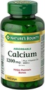 Calcio Absorbable de la naturaleza 1200 mg más Vitamina D3 1000IU 100 cuentan