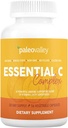 Complejo C Esencial Paleovalley - Suplemento Vitamina C para Soporte Inmunitario - 1 Pack, 450mg - Ecológico Superfoods Unripe Acerola Cherry, Camu Camu, Amla Berry - No Synthetic Ascorbic Acid - USA Made