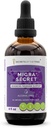Migra Secret Alcohol-Free, Glycerite Feverfew, Ginger, Periwinkle, Ginkgo, Peppermint. Tintura, Herbal Extract Headache/Migraine Support 4 OZ