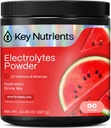 KEY NUTRIENTS Multivitamin Electrolytes Powder No Sugar for Recovery - Refreshing Watermelon Electrolyte Powder - Hidration Powder - Sin Calories, Gluten Free Electrolytes Powder - 90 Servings