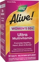 ¡El Camino de la Naturaleza Alive! Vitaminas para Mujer 50 Plus, Multivitamina completa, Fórmula de alta potencia, con B12 metilada, sin gluten, 60 Tabletas