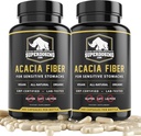 Fast Acting, Organic Acacia Senegal Fiber Capsules 600pk. Natural Soluble Fiber Supplement Pill. Vegan Prebiotic Capsules.