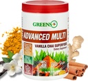 Verdes+ Avanzado Multi Vainilla Chai Superfood Powder, Orgánica Saludable para la Vitalidad Matutina, Nutrición, Salud Vibrant, Suplemento Dietario, Vitaminas Minerales, Vegan, Soy/Dairy/Gluten Free(9.4oz)