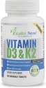 Mejor Vitamina D3 2000 UI + K2 - Absorción optimizada en la mejor forma MK7 para la salud pulmonar, huesos fuertes y corazón sano - Todo natural - sabor a cereza - 90 tabletas Chewable - 3 meses de suministro!