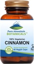 Pure Mountain Botanicals Cinnamon Capsules - Kosher Vegan Pills con 1000 mg de Orgánico Cassia Cinammon Bark Suplemento