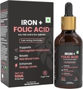 DURJA Hierro + gotas de ácido fólico ← Fast Acting Liquid Iron Supplement for Women &amp; Hombres with Zinc ← Hemoglobin Booster &amp; Blood Builder