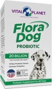 Planeta Vital - Flora Dog Probiotic Chewable Tablets Suplemento con 20 culturas de billón y 10 Strains, High Potency Immune y Digestive Support Probiotics for Dogs, 30 tabletas de sabor a carne