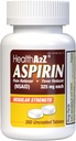 HealthA2Z® Aspirin 325mg  Tablets uncoated TENOriginal Strength TEN Pain Reliver ← Fever Reducer TEN Comparar con Bayer® Active Ingredients... (300 Condes)