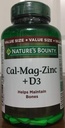 Nature's Bounty Calcium Magnesium Zinc with Vitamin D3, 200 Caplets (Packaging May Vary)