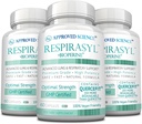 Aprobado Science® Respirasyl - Soporte pulmonar y respiratorio - con Quercefit, Vitaminas A,C,D, BioPerine - 3 Month Supply - Made in The USA