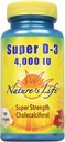 Vida de la Naturaleza Super D-3 4000 UI ← High Potency Vitamin D Supplement TEN may Support Healthy Bones, Teeth &amp; Immune System TEN 100 Softgels