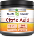Amazing Formulas Citric Acid Powder Supplement | 1 Gram | Unflavored | Non-GMO | Gluten-Free | Made in USA (1 Pack, 100 Grams)