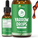 Yarrow Herb Tincture, Orgánica Extract Liquid, 98% Absorción, Vegan, Gluten Free, No GMO, Alcohol Free- 1 Fl Oz