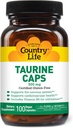 Country Life Taurine Supplement 500mg - Supports Cardiovascular and Nervous System- 100 Capsules