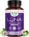 Naturales anidados Luna Sleep Aid - No-Habit Forming Natural Sleeping Pills for Adults with Naturally Sourcedients - Valerian Root, Melatonin, Chamomile, Lemon Balm, and More - 60 Vegan Capsules