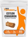 BulkSupplements.com Extract Powder de corte de canela de canela de canela - Suplemento de canela de Ceilán, Suplemento de hierbas - Vegan > Gratuito, 1.2g por ser, 1kg (2.2 libras) (Pack of 1)