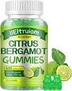 Citrus Bergamot 1500mg, Citrus Bergamot Gummies for Healthy Cholesterol, Bergamot Suplementos 25:1 Extracto de Italia Bérgamot, Resveratrol &amp; Niacin - Natural Vegan 60 Gummies