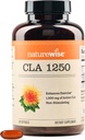 NatureWise CLA 1250 - Suplemento de ácido linoléico conjugado para mujeres y hombres, no estimulantes, apoya el peso saludable, los objetivos de fitness - no GMO, sin gluten - 90 Softgels[1-Month Supply]