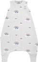 Woolino 4 Season Baby Sleep Bag con pies, Merino Wool y Organic Cotton Walker Sleep Sack, Toddler Sleeping Bag, 18-36m, Rainbow