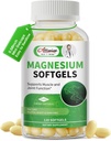 Magnesium Glycinate 500mg Softgels Supplement, Small Easy to Swallow Magnesium Gelcaps High Absorption for Night Leg limitadaSleep Support, Muscle plagaBone, Calm, Non GMO, 120 Gelcaps, 60 Day Supply