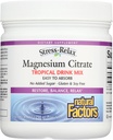 Stress-Relax Magnesium Citrate Drink Mix by Natural Factors, Restores Normal Levels of Magnesium & Balances Calcium Intake, Non-GMO, Tropical Flavor, 8.8 oz (75 porciones)