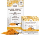 GuruNanda Golden Immunity Instant Drink Mix with Turmeric " Black Pepper - Rich in Antioxidants to Support Immune System " Digestive Health - Saffron " Almond Flavored, On-The-Go Sachets (30 Count)