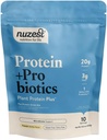 Nuzest - Proteína + Probióticos – Gut Health - Superfood Powder Plant Protein Blend - 300g / 10.6 oz Pouch (10 Servings) (French Vanilla, 300g)