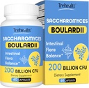 Saccharomyces Boulardii Probiotics 200 Billion CFUs, Probiótico de estudio clínico para la levadura de hombres de mujeres para el intestino, Gut, Immune &amp; Digestive Health, Acid Resistant & Shelf-Stable, 60 Days Supply
