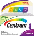 Centrum Multivitamina Tablet for Women, Multivitamin/Multimineral Supplement with Iron, Vitamin D3, B Vitaminas y Antioxidantes Vitaminas C y E, Gluten Free, Non-GMO Ingredients - 120 Count