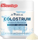 Bovine Colostrum for Humans, 60% lgG 3000 mg Colostrum Powder Colostrum Suplemento para Gut Health, Immune Support, Easy to Mix Grass Fed Colostrum Bovine Powder, 50 Servings